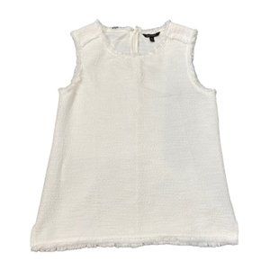 Banana Republic - Sleeveless Boucle Blouse (White) Size: Medium